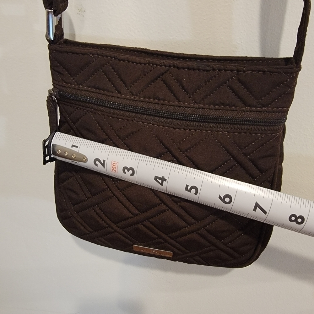 Vera Bradley Espresso Hipster Double zip Crossbody bag purse brown - Picture 14 of 16
